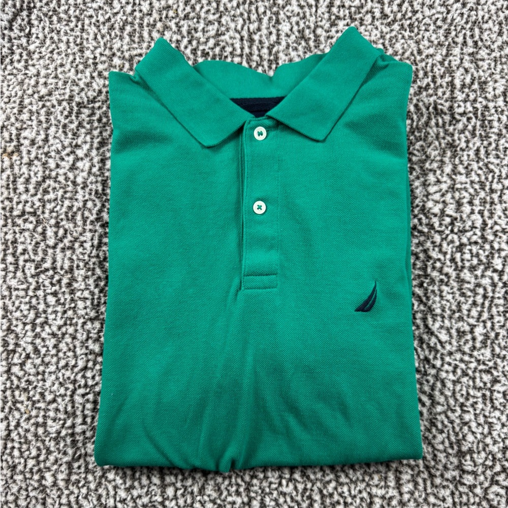Nautica Green Polo Shirt - men’s Slim Fit size XL